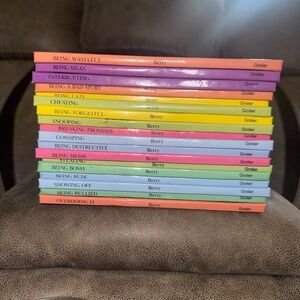 Grolier/Berry Children’s Behavioral Board Book Lot — Bright Pastel Rainbow